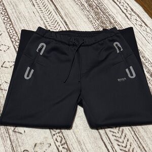Boss Black Joggers with Zipper Accents
